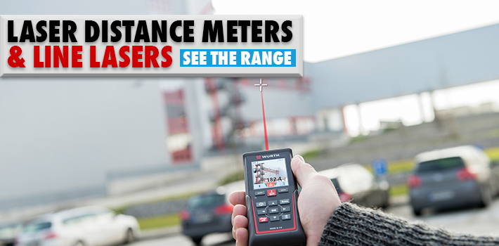 A great new range of laser distance meters and line lasers available now. Click to see the range.