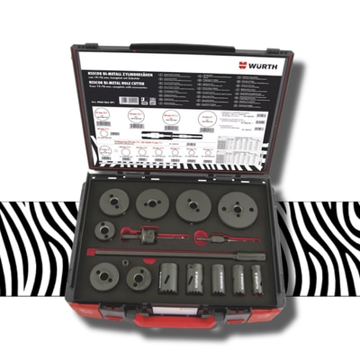 Cylinder saw assortment HSCo8 Sysko, 19–76 mm, 16 piece